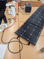 experimente mit waffeln und pv-modul